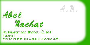 abel machat business card